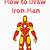 how to draw iron man step by step easy