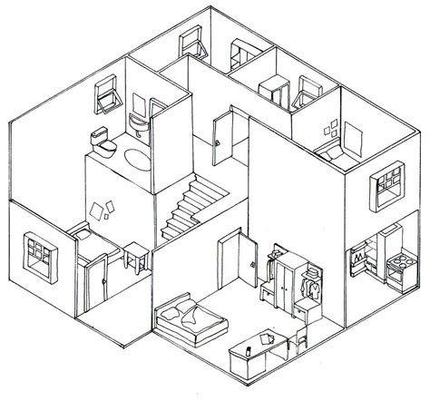 Isometric Floor Plan Elevations for The Kreations Builders