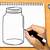 how to draw jar step by step