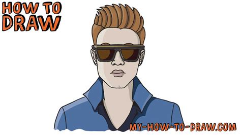 Learn How to Draw Justin Bieber v2 (Singers) Step by Step