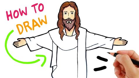 How to Draw Jesus step by step YouTube