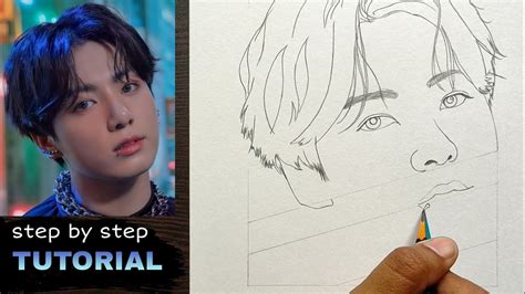 Pointers on how to draw Jungkook, V and Jimin how to