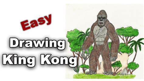 King Kong Drawing Drawing king kong step by step with a