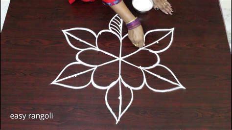 how to draw simple rangoli designs step by step easy