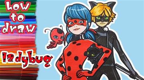 My daughter's (11) drawing of Ladybug and Cat Noir