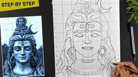 Learn How to Draw Lord Shiva Face (Hinduism) Step by Step
