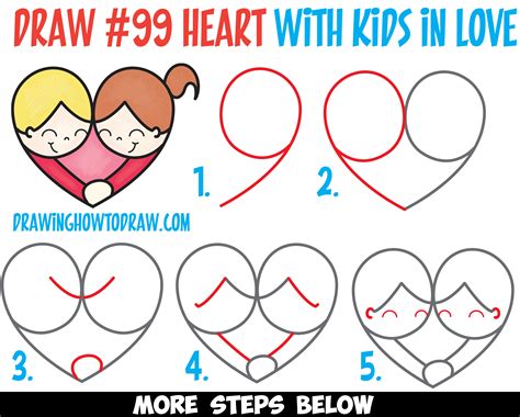 How to Draw a Cute Kawaii Chibi Couple in Love Spinning