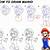how to draw mario bros step by step
