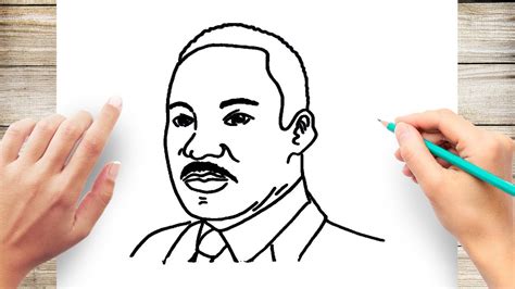 How to Draw Martin Luther king Jr. step by step MLK I