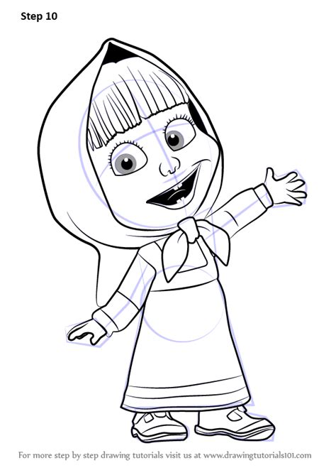 Learn How to Draw The Bear from Masha and the Bear (Masha