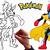 how to draw mega lucario step by step