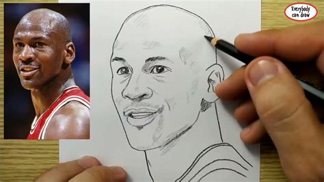 How to Draw Michael Jordans Step by Step YouTube