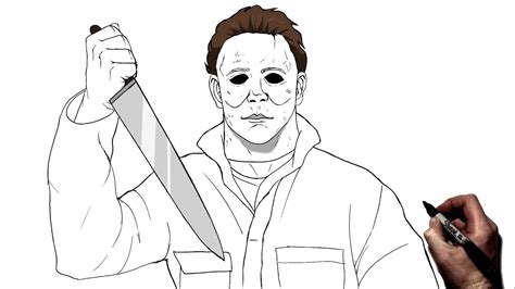 How to Draw Michael Myers from Halloween Really Easy
