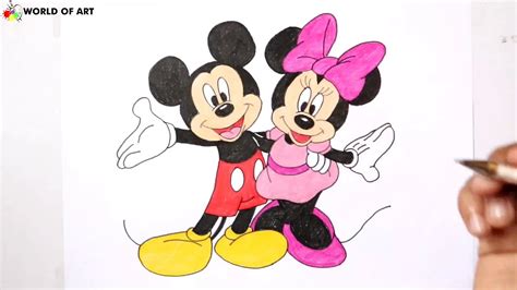 How to draw Minnie Mouse face drawing step by step YouTube