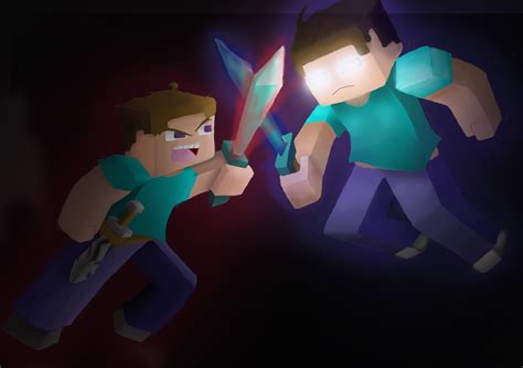 Steve vs Herobrine Minecraft Short YouTube