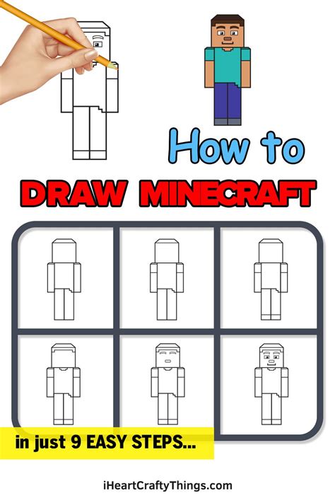 How to draw the Squid Minecraft Easy stepbystep
