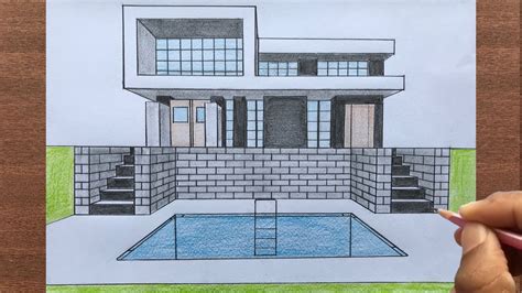 Simple House Drawing Modern House