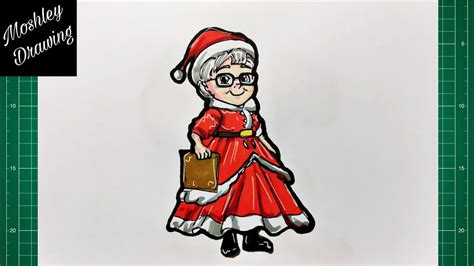 How To Draw Mrs Claus Step By Step