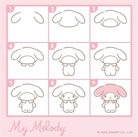 Learn How to Draw My Melody from Hello Kitty (Hello Kitty