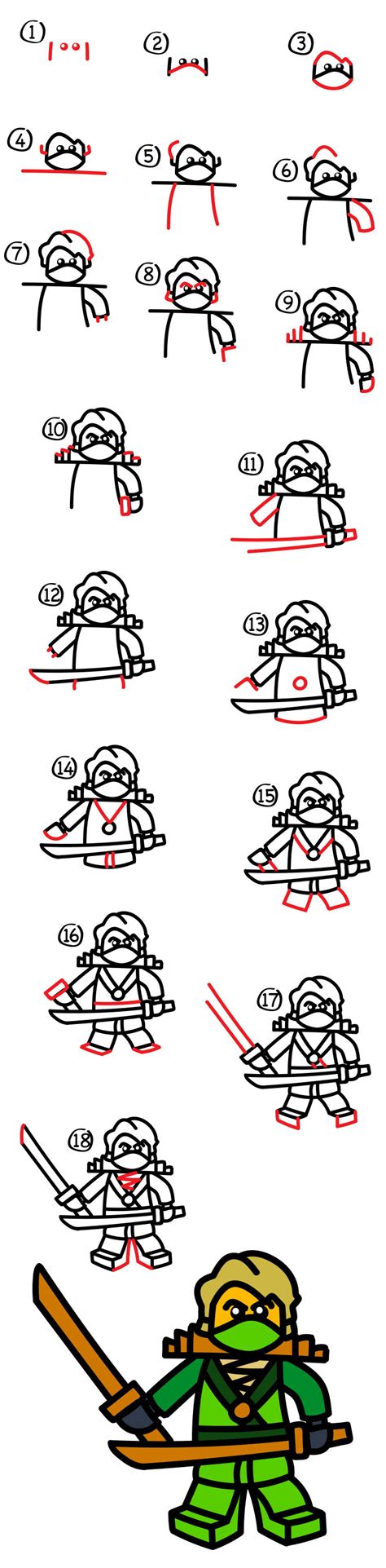 How to draw Lloyd Garmadon from NinjaGO Step by step