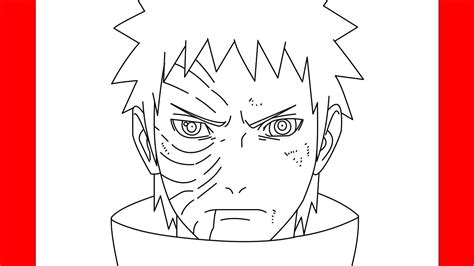 Step by Step How to Draw Obito Uchiha from Naruto