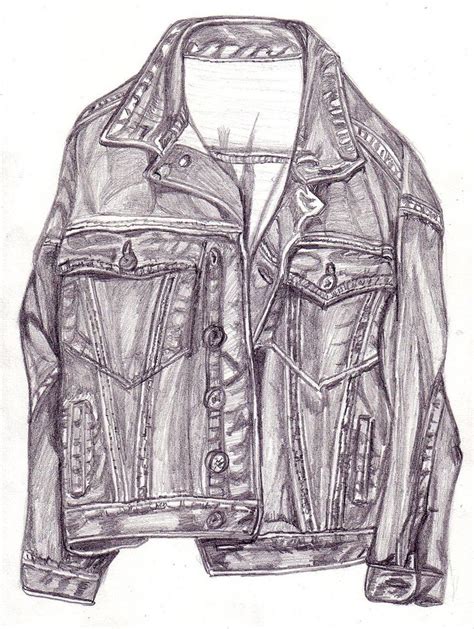 drawing of denim jacket