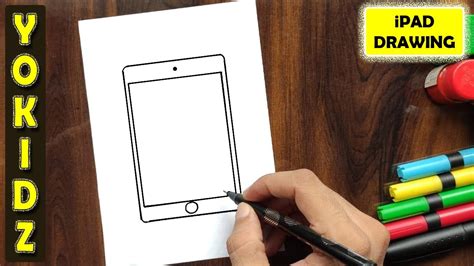 Drawing Ipad Hand Holding Tablet Mano Png Clipart