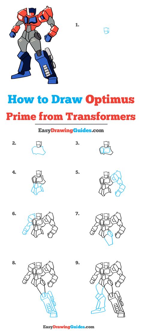 Drawing for kids How to Draw Optimus Prime Transformers