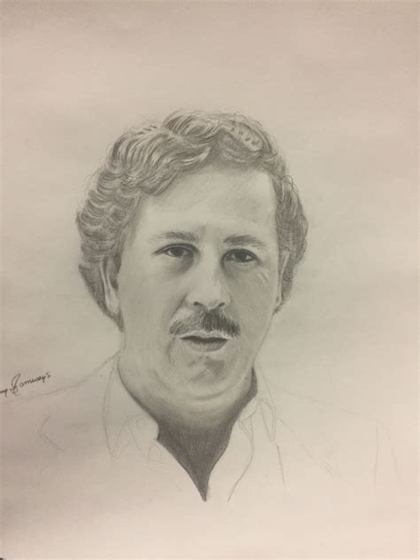 Pencil sketch of Pablo Escobar Art by me Pencil sketch