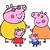 how to draw peppa pig family