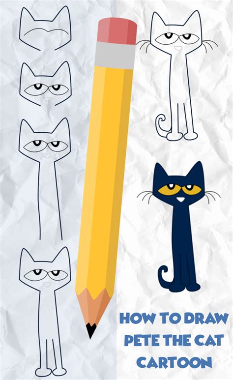 Draw Pete the Cat · Art Projects for Kids