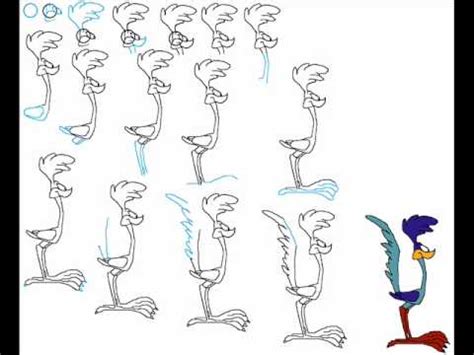 How to draw the Road Runner Sketchok easy drawing guides