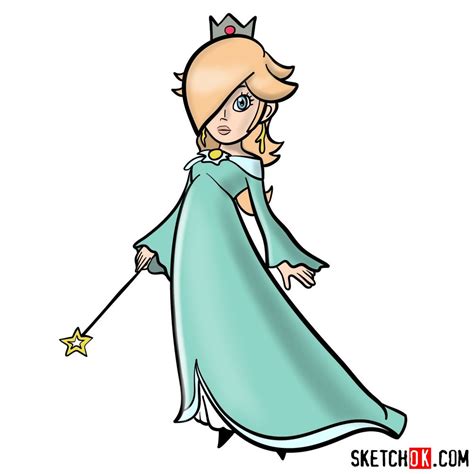 Step by Step How to Draw Rosalina & Luma from Super Smash