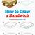 how to draw sandwich step by step
