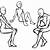how to draw sitting poses step by step