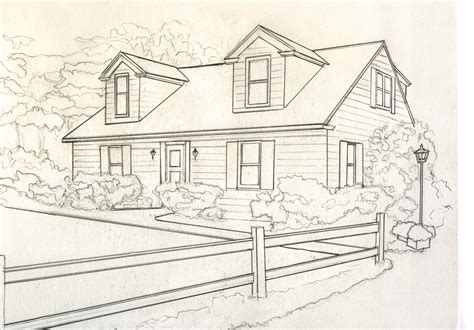 How to Draw a House Easy Drawing Step By Step Tutorials