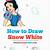 how to draw snow white step by step