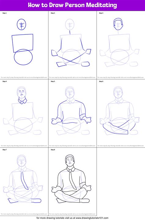 Learn How to Draw Person Meditating (Other People) Step by