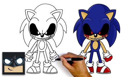 How to Draw Sonic exe Fun to Draw Sonic with Pen YouTube