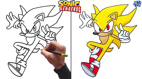 How to Draw Super Sonic Art Tutorial YouTube