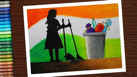 Swachh Bharat Drawing / Gandagi Mukt Mera Gaon Drawing