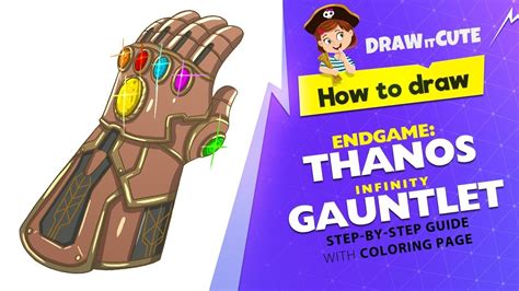 How to Draw Thanos with Infinity Gauntlet Step by Step