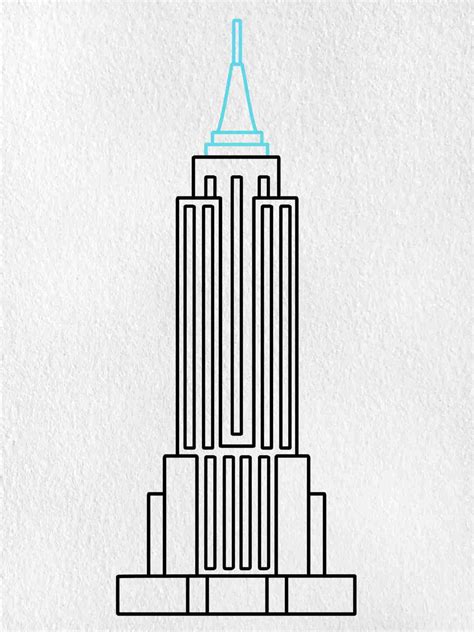 Images Of Empire State Building Drawing Steps By Steps