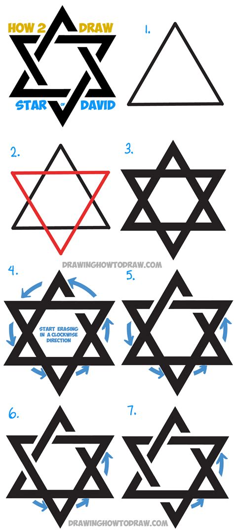How to Draw the Star of David 9 Steps (with Pictures