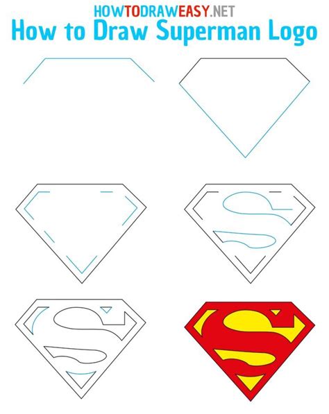 Learn How to Draw Superman Symbol (Superman) Step by Step