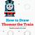 how to draw thomas the train step by step