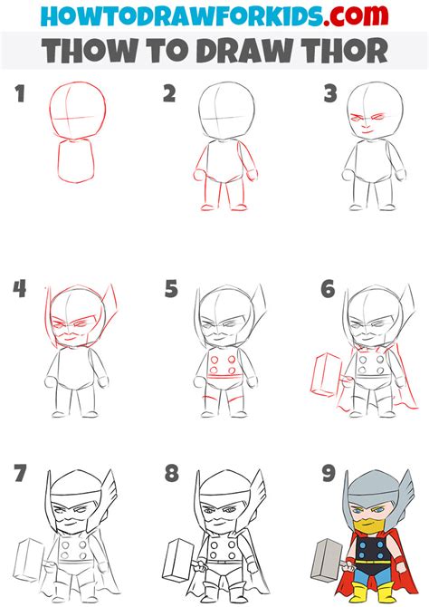 Thor Infinity War Drawing Step By Step Drawing Tutorial Easy