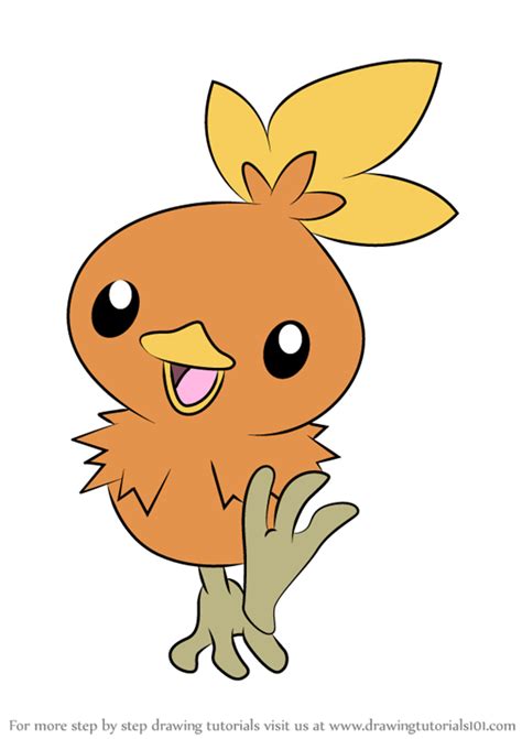 Learn How to Draw Torchic from Pokemon (Pokemon) Step by