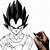 how to draw vegeta face step by step