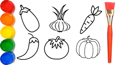 How To Draw Vegetables Pictures Vegetables Step by Step